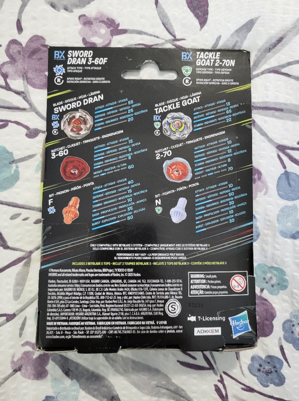 Hasbro Takara Tomy Beyblade X Circle Ghost/Tackle Goat/Sword Dran/Chain Incendio - Picture 4 of 6